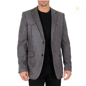Harmony Western Wear 48R Micro Suede Sport Coat Blazer Office Cabincore